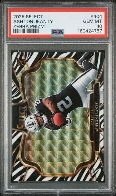 2025 Ashton Jeanty 2025 Panini Select #404, PSA 10 — Front