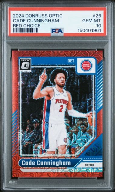 2024 Cade Cunningham 2024 Panini Donruss Optic #26, PSA 10 — Front