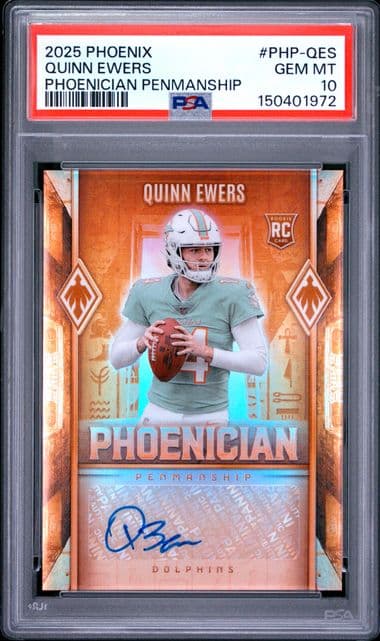 2025 Quinn Ewers 2025 Panini Phoenix Phoenician Penmanship #PHP-QES, PSA 10 — Front