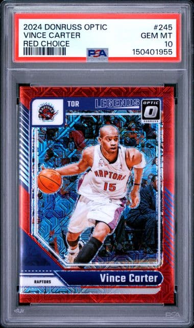 2024 Vince Carter 2024 Panini Donruss Optic #245, PSA 10 — Front